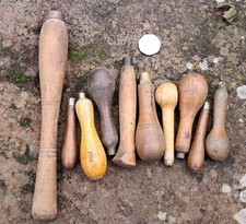 Collection of Various Vintage Wooden Chisel Handles (8 small; 1 med; 1 large)