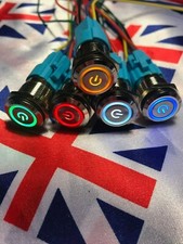 ✨✨ Latching  Switch 12V 24V LED Illuminated ON/OFF POWER Button ✨✨ UK