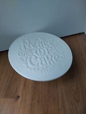 Mason Cash Peace Of Cake Ceramic Stoneware Cake Stand Flour Power 28x10.5cm VGC