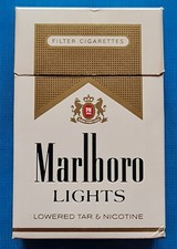 VINTAGE AUTHENTIC UNITED STATES MARLBORO LIGHTS 80S CIGARETTE PACKET TOBACCO BOX