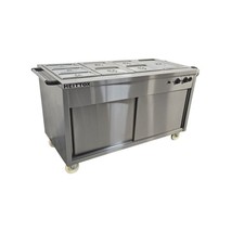 Wet Bain Marie Mobile Servery Hot Cupboard Food Cart Carvery Unit Heittox WBM4