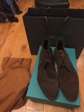 Edward Green Shanklin Suede Chukka Boots Dark Brown Espresso 8/8.5UK £925RRP