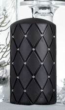 DIAMOND - BLACK DECORATIVE CANDLE home decoration, gift, wedding centerpiece