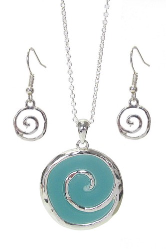 Sea glass swirl - , pendant