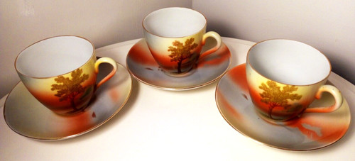 Victoria china sunset cups - china-,