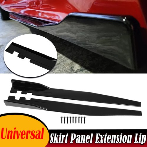 Gloss black side skirts - 46",