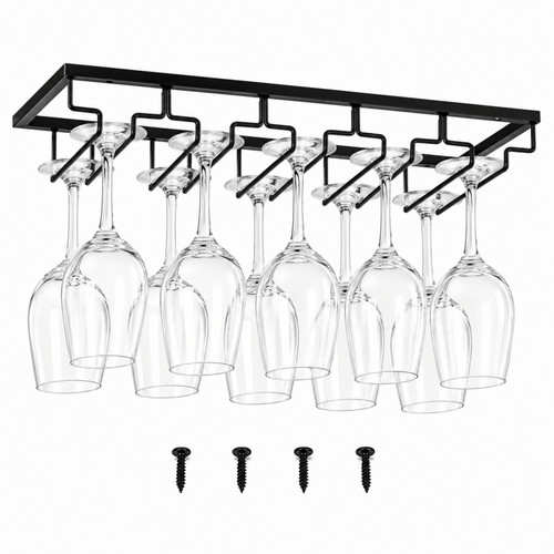 Metal hanging wine - hanging, glass