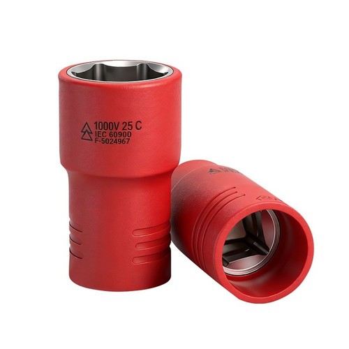 Insulated socket wrench - insulated, 3/8
