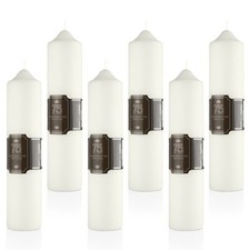 Unscented Large Round Classic Church Pillar Table Candles 75Hours Long Burn Time