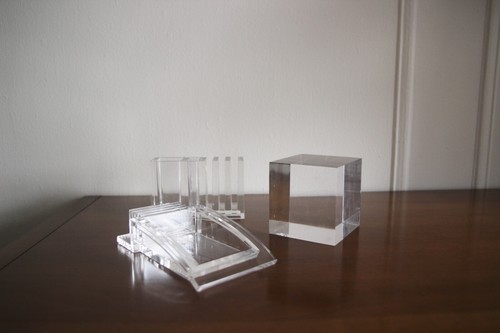 Guzzini lucite desk organizer - guzzini,