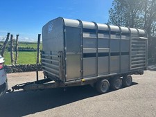 Now £3800+VAT Ifor Williams DP120T 14’ Tri Axle Livestock Trailer & Sheep Decks