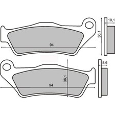 Pair Brake Pads for BMW 1200 R