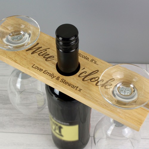 Personalised wine clock - wine, o'clock
