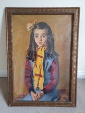 Philip Naviasky Portrait of a Young Girl 'Jeanette' Oil on Canvas 1943