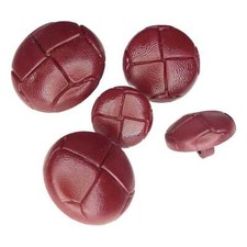 Football Buttons Burgundy 15mm