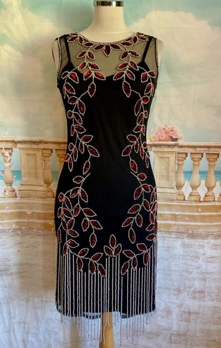 Flapper dress black red - dress, 12