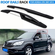 BLACK ALUMINIUM ROOF RAILS FOR HONDA CRV CR-V MK3 CROSS BAR RACK BARS 2007-2012