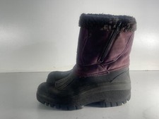 Cotton Traders Women's Boots Size 6(39) Used Purple Faux Suede Snow Boots  -E66