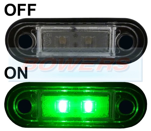 12v 24v flush fit green - 12v/24v,