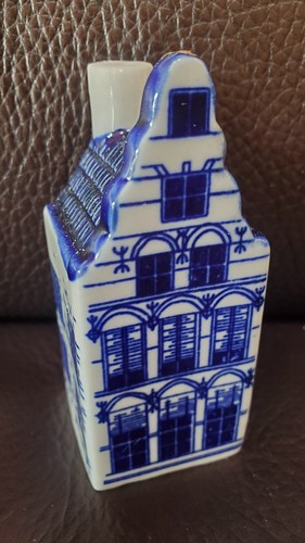 Vtg delft blue canal - canal, house