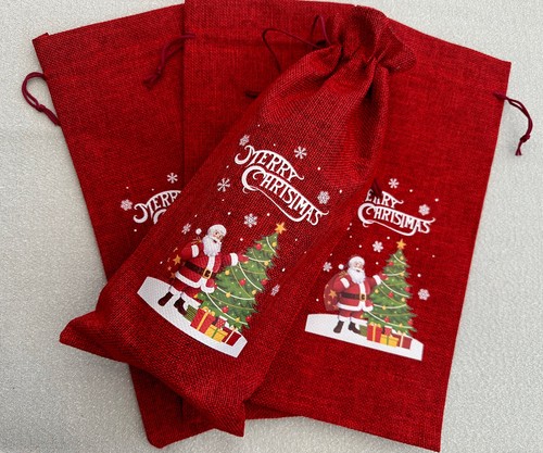 Red burlap merry - 1, ‘merry