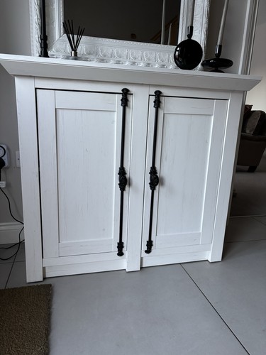 White wood sideboard cabinet - wood,