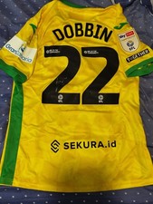 Lewis Dobbin Norwich City Match-Worn Shirt 24/25 – Signed – Authentic (With Box)
