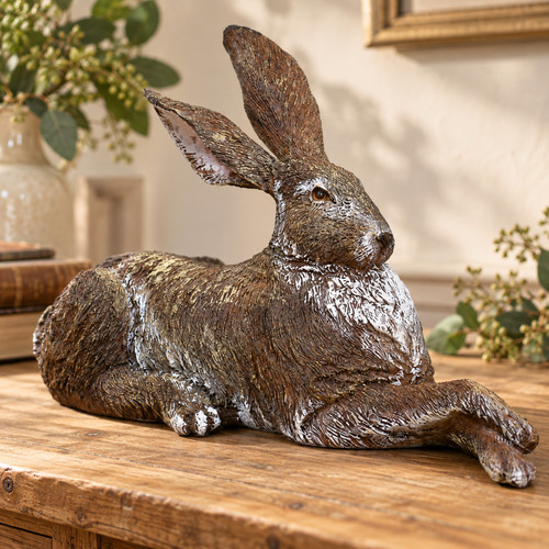 Laying rabbit ornament - laying,