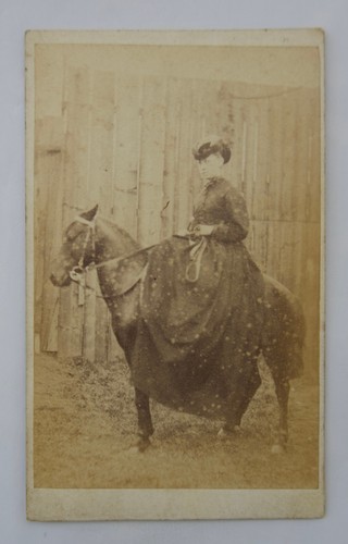 Cdv lady riding habit - cdv, in