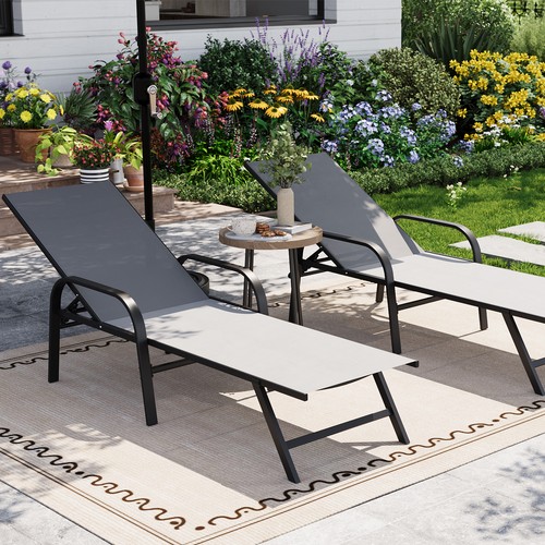 2pcs patio lounger chairs - patio,