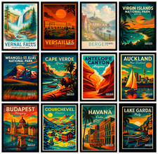 Global Capitals Travel Poster