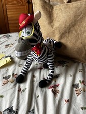 COLLECTABLE MADAGASCAR PLUSH ZEBRA - MARTY SOFT TOY DISNEY DREAMWORKS VGC