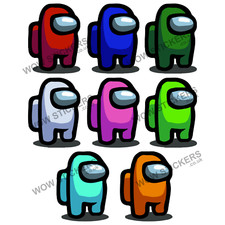 Among Us sticker x8 car window