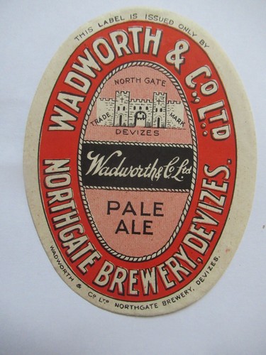 Old beer label - old,
