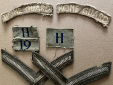HOME GUARD WW2  CLOTH  ARM BADGES BRITISH H19 HAMPSHIRE HOME FRONT ORIGINALS