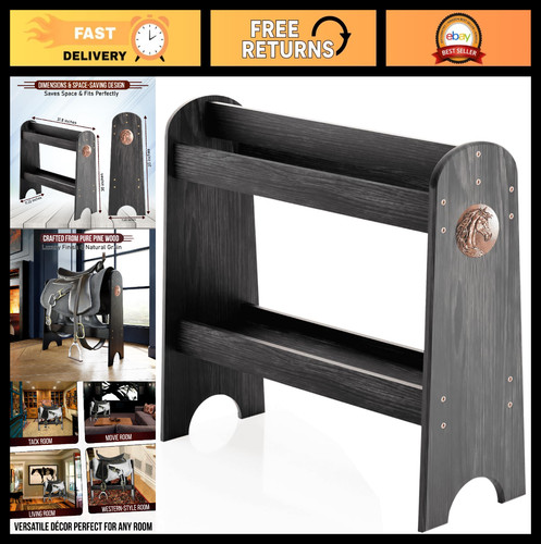 Pine wood saddle rack horse - saddle,