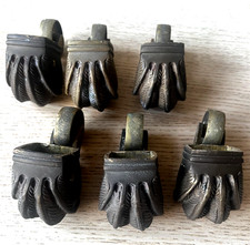 Antique Brass Lion Claw Foot with Casters X6 – off Victorian Table Furniture