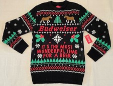 NWT BUDWEISER Ugly Christmas