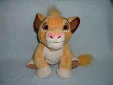 THE LION KING Large 12" SIMBA Cuddly Soft Beanie Plush Toy (DISNEY STORE/GUARD)