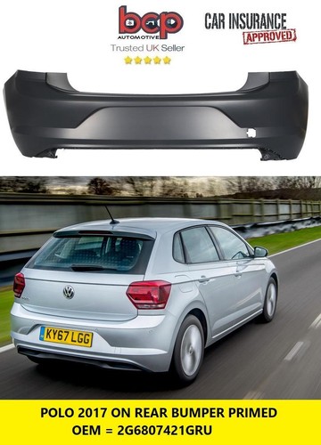 Polo 2017 2021 rear bumper - vw, 2017-