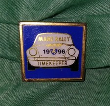 1996 Manx Rally Timekerper Pin Badge 32mm RARE find