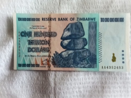 Zimbabwe 100 trillion dollars - 100,