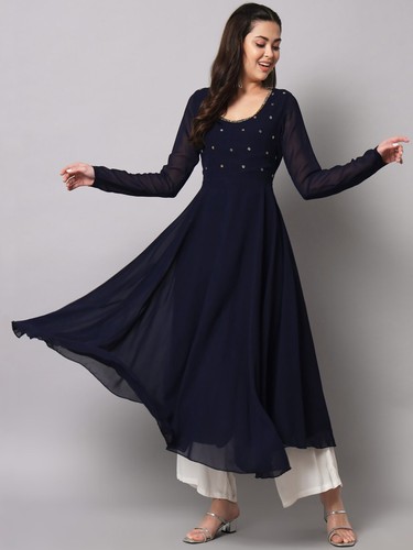 Indian women georgette - indian, blue