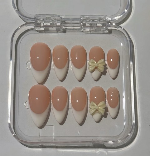 Dainty bow press nails - dainty,