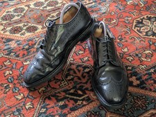 Church's Grafton 173 Polished Binder Derby Brogue Shoes Size 8 G Black Resoled 