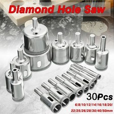 30Pcs Diamond Drill Bit Set Hole Saw Drill Bit Durable Diamond Cutter Hole Maker