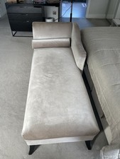 Silver Grey Velvet Chaise Long £4500