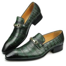 Handmade New Men's Green Croc