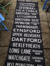 VINTAGE ORIGINAL LONDON TRANSPORT BUS BLIND RT CLASS DESTINATION KENT AREA