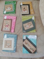 6 LIZZIE KATE 6 Fat Men Cross Stitch Charts 